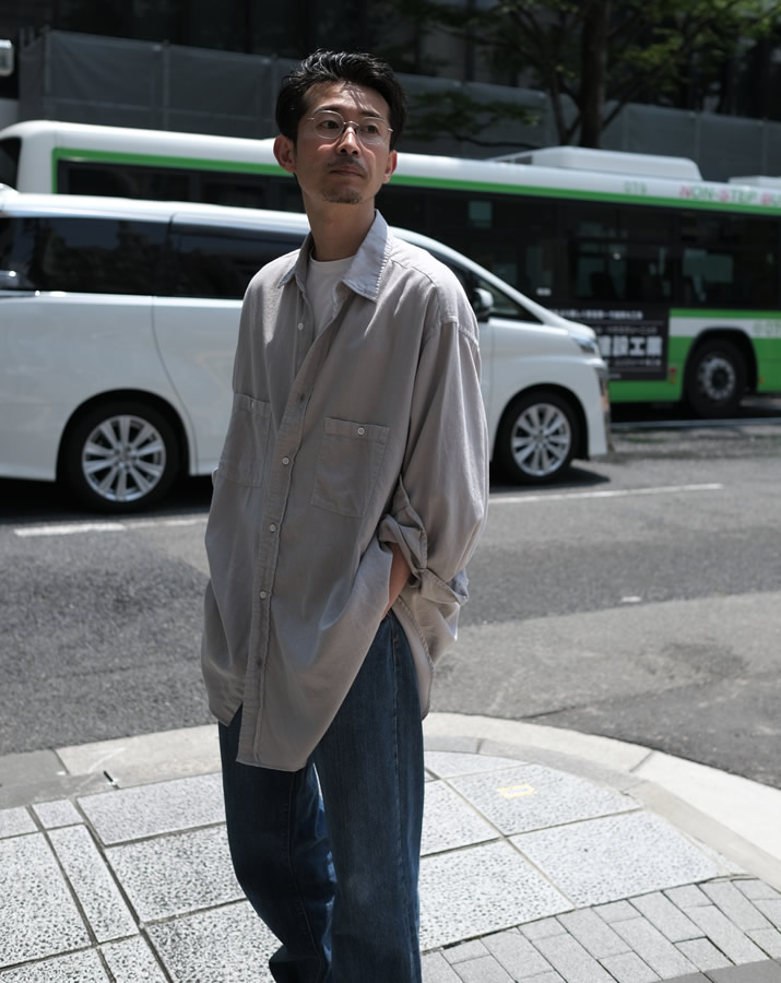outil【新品タグ付き50%OFF】HERILL コットンカシミヤワークシャツ